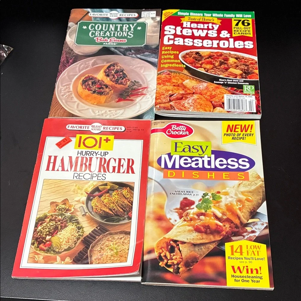 Vintage four assorted recipe Cookbook collection